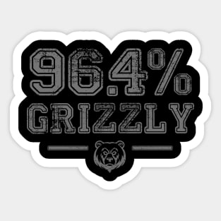 96.4% Grizzly Sticker